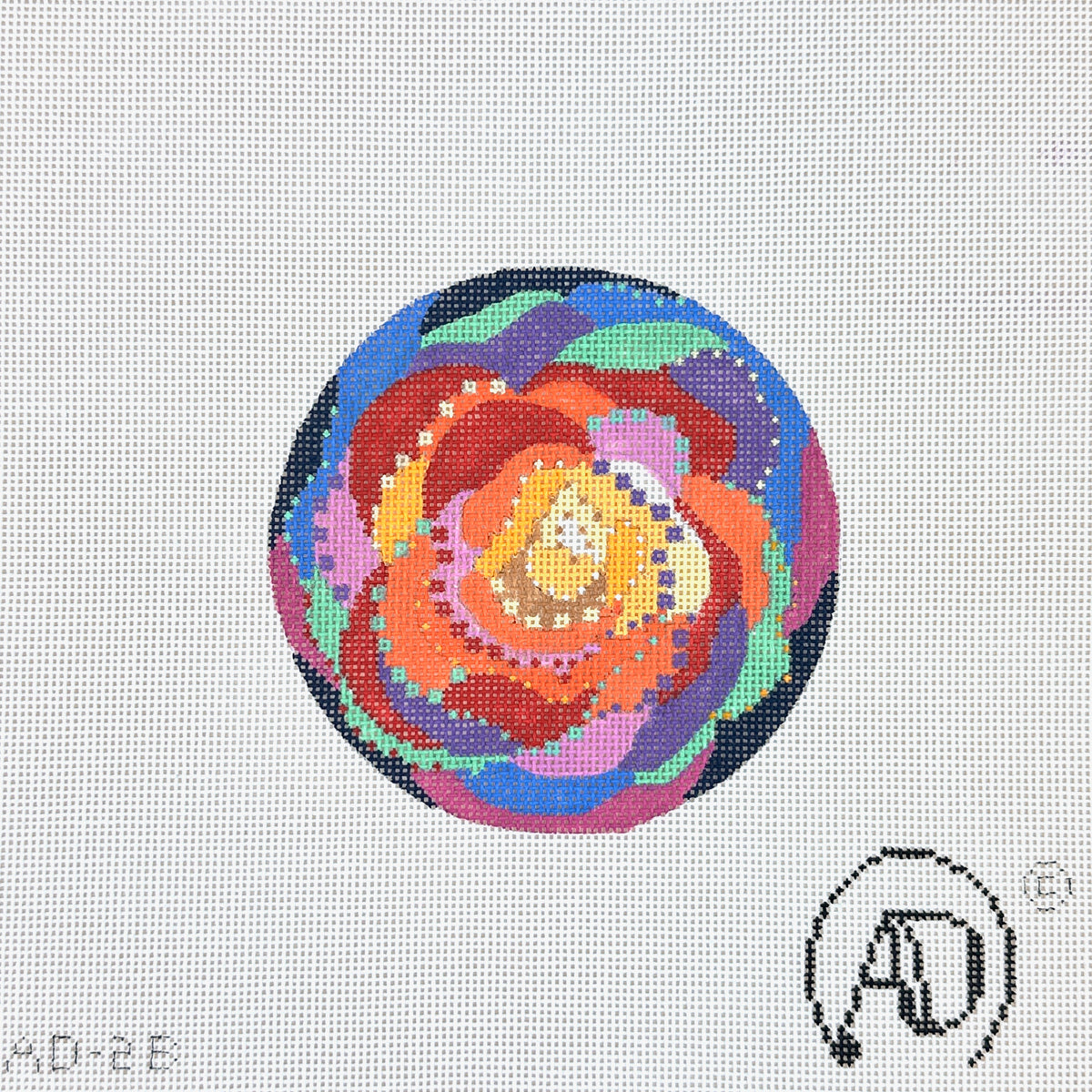Tapestry Fair Little Bloom Ornament Needlepoint Canvas - Bright