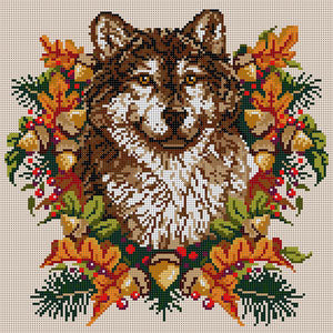 The Meredith Collection Treglown Designs Wolf Needlepoint Canvas - 13M