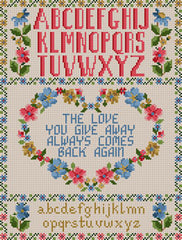 The Meredith Collection Treglown Designs Love You Give Awa Needlepoint Canvas