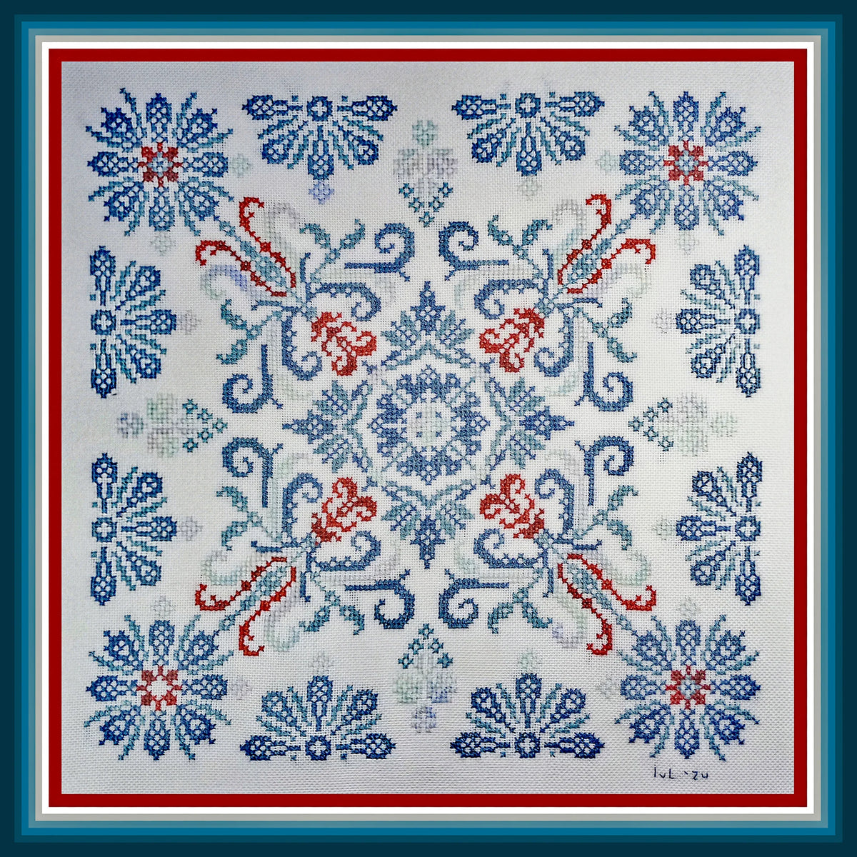 Tempting Tangles Designs Madeira Blues Cross Stitch Pattern