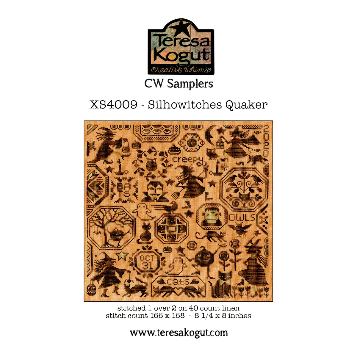 Teresa Kogut Creative Whims Silhowitches Quaker Cross Stitch Pattern