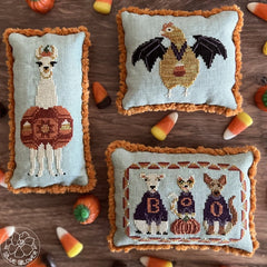 The Blue Flower Candy Corn Crew Cross Stitch Pattern