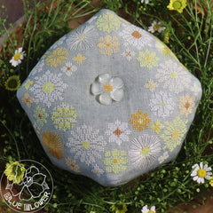 The Blue Flower Jeannine McGowan Daisy Crown Biscornu Cross Stitch Pattern