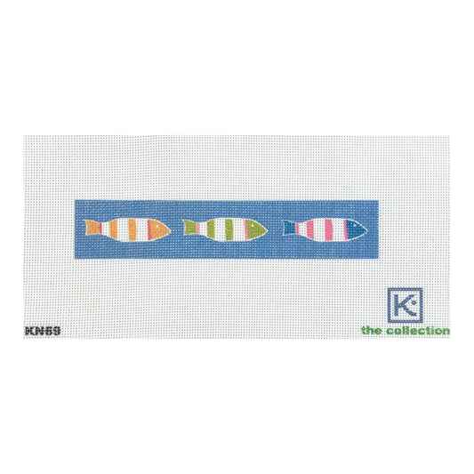 The Collection Designs Kate Nelligan 3 Fish Key Fob Needlepoint Canvas