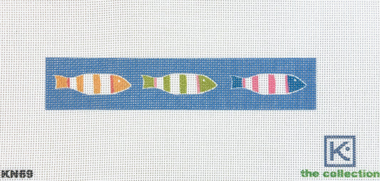 The Collection Designs Kate Nelligan 3 Fish Key Fob Needlepoint Canvas