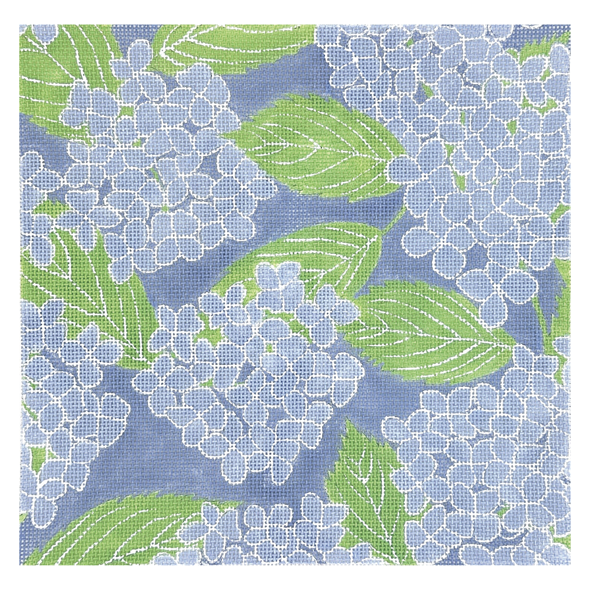 The Collection Designs Kate Nelligan Blue Hydrangea Needlepoint Canvas