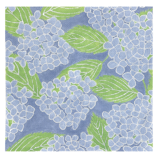 The Collection Designs Kate Nelligan Blue Hydrangea Needlepoint Canvas