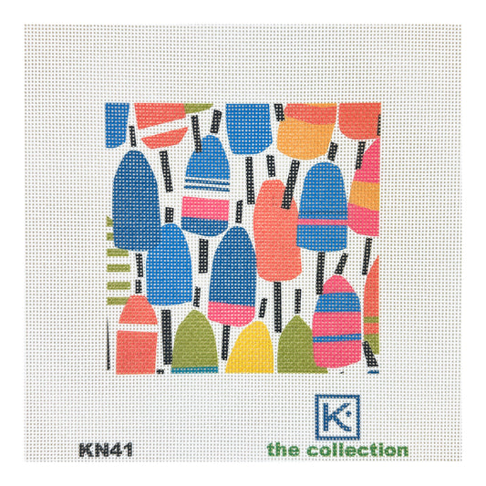 The Collection Designs Kate Nelligan Multi Buoys Needlepoint Canvas