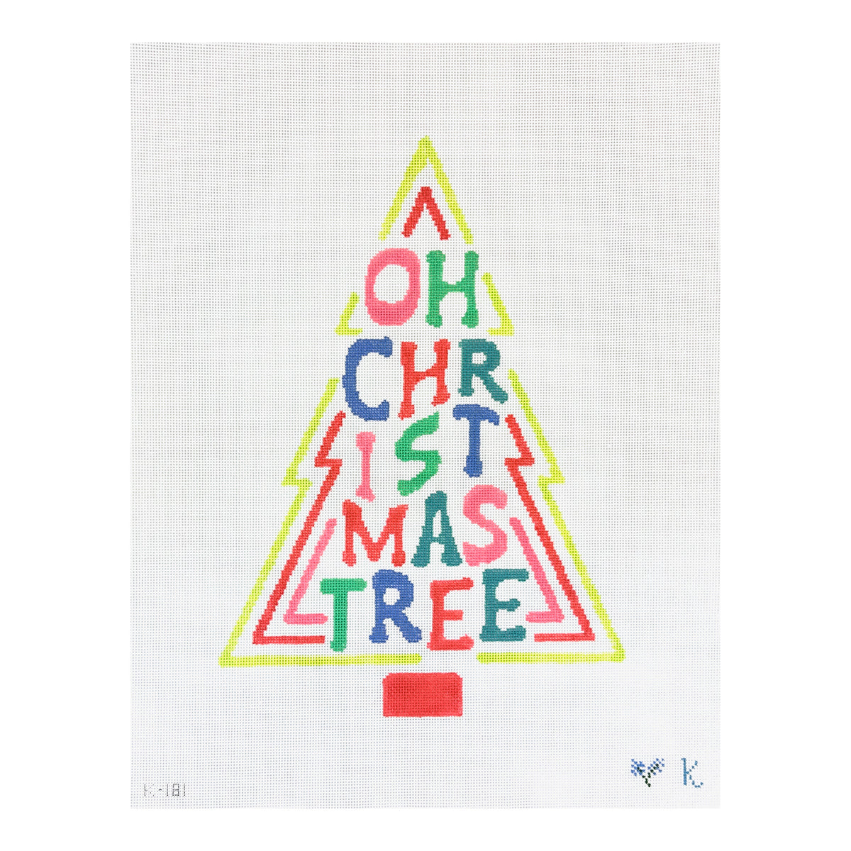 The Collection Designs Kay Irby Oh Christmas Tree Needlepoint Canvas