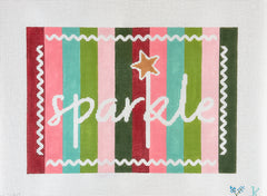 The Collection Designs Kay Irby Sparkle on Stripes Needlepoint Canvas - Large