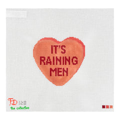 The Collection Designs Froopy Designs Real Valentine Raining Men Needlepoint Canvas