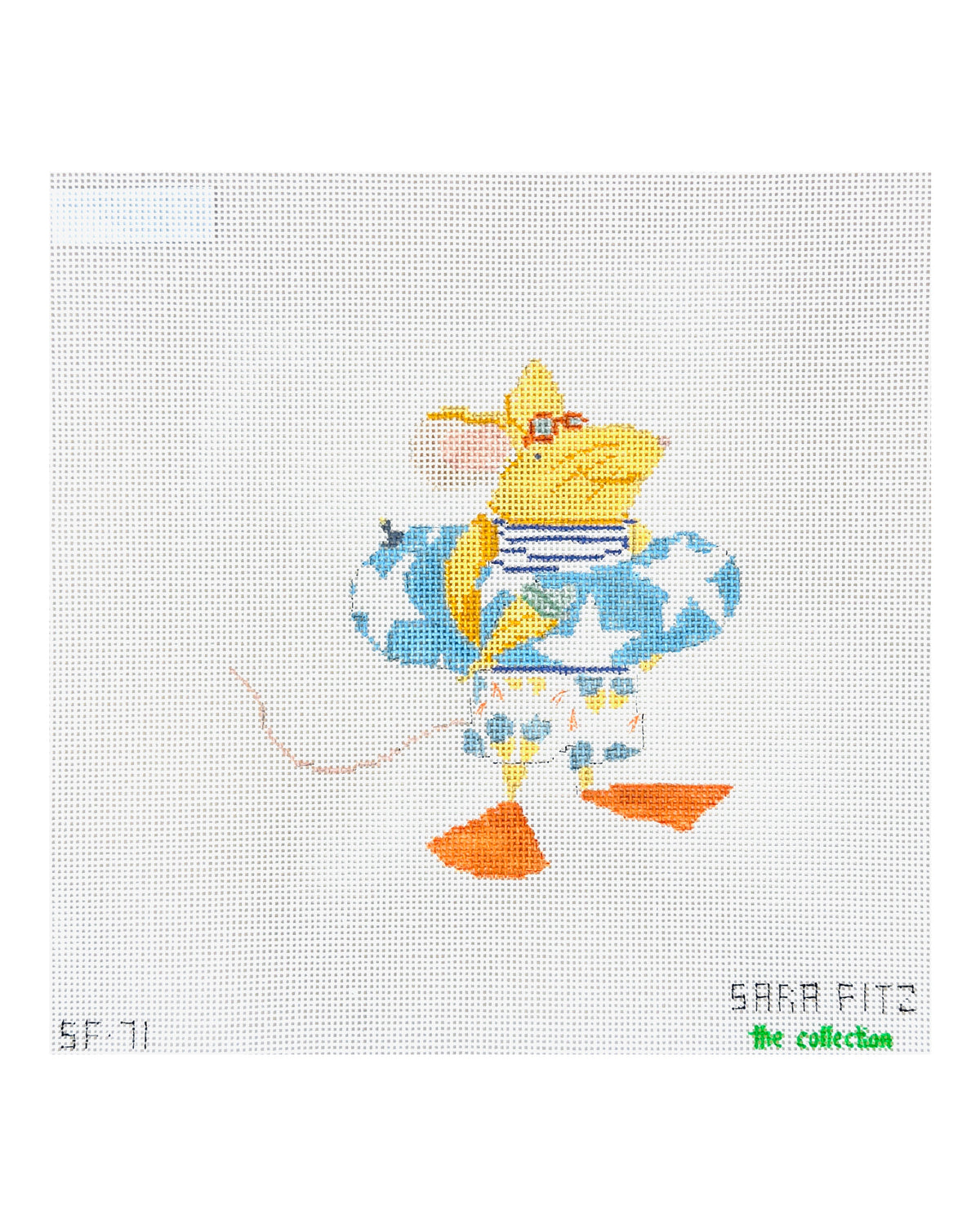 The Collection Designs Sara Fitz Beach Mouse Needlepoint Canvas
