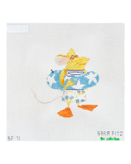 The Collection Designs Sara Fitz Beach Mouse Needlepoint Canvas