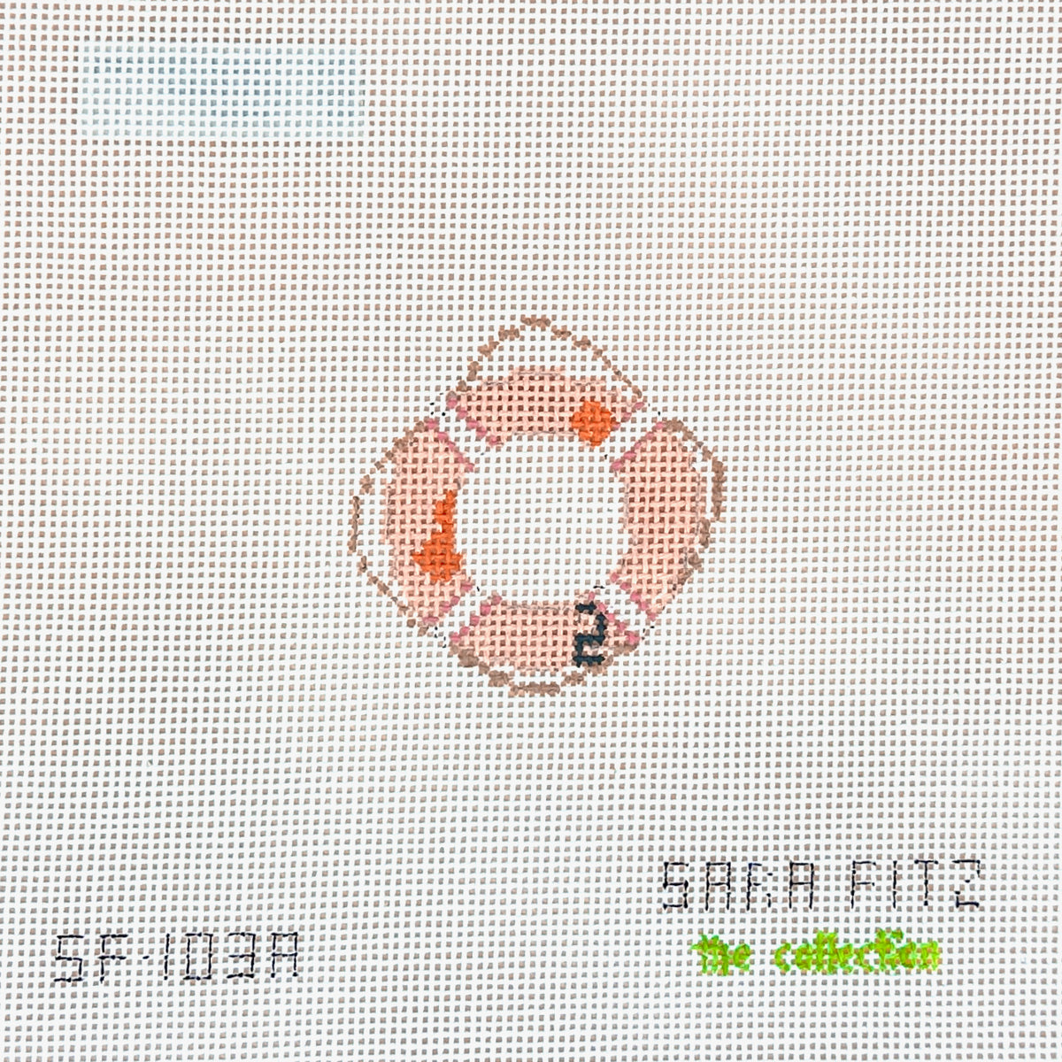 The Collection Designs Sara Fitz Life Ring Needlepoint Canvas