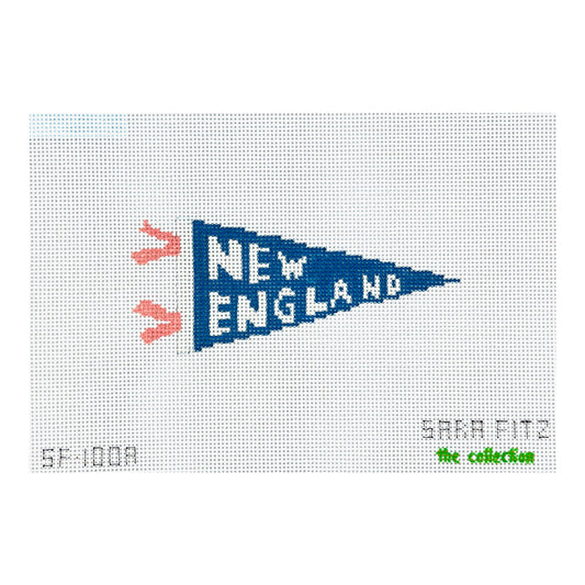The Collection Designs Sara Fitz New England Pennant Needlepoint Canvas