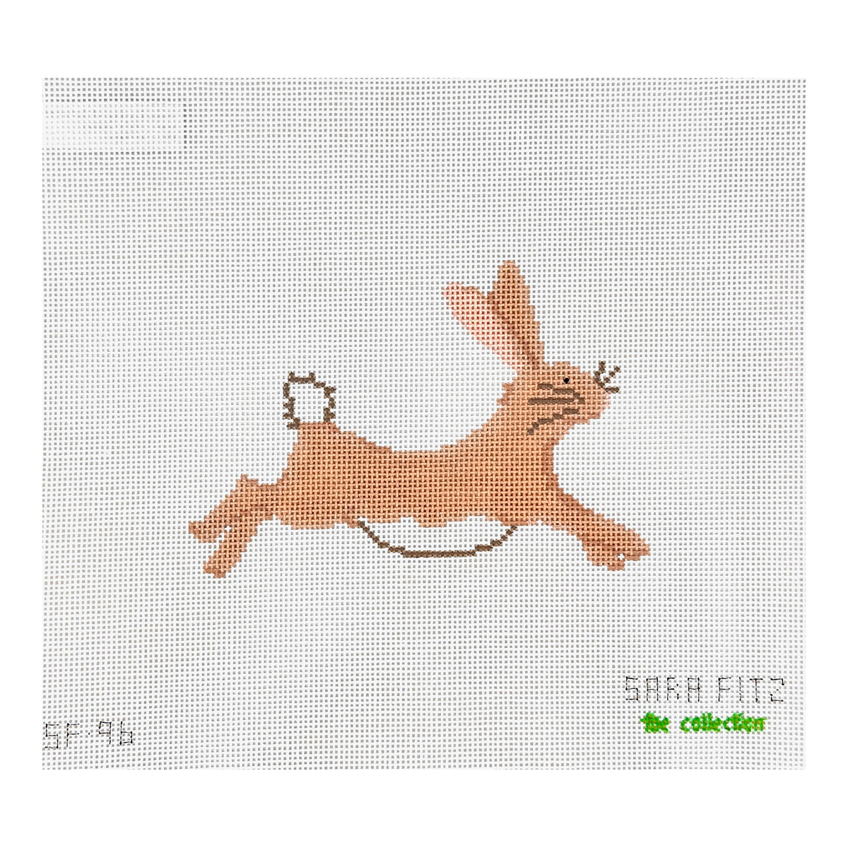 The Collection Designs Sara Fitz Rabbit Needlepoint Canvas