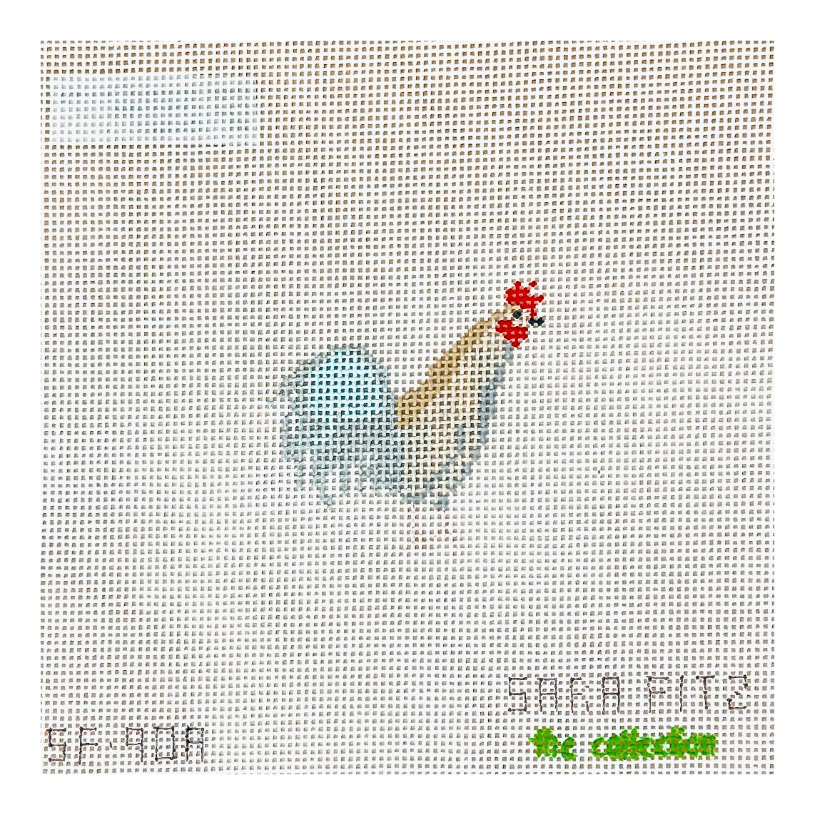 The Collection Designs Sara Fitz Rooster Needlepoint Canvas