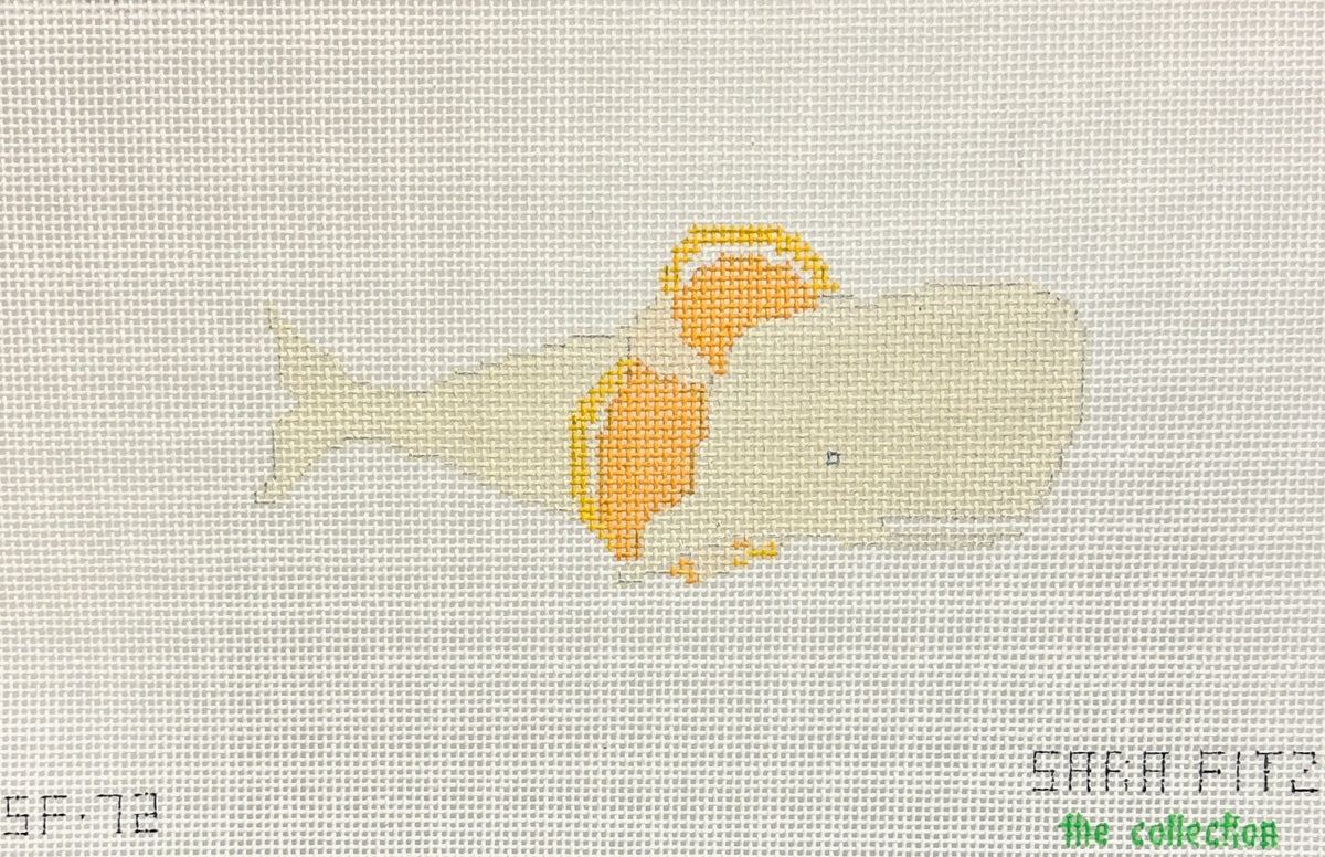 The Collection Designs Sara Fitz Whale in a Life Vest Needlepoint Canvas