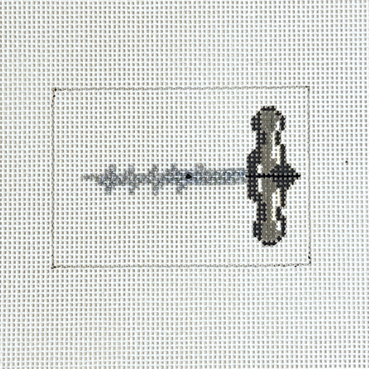 The Gingham Stitchery Amelia Bond Designs Corkscrew Luggage Tag Needlepoint Canvas