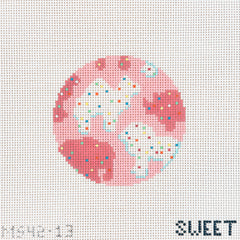 The Gingham Stitchery Animal Cracker Round Needlepoint Canvas - 13 Mesh