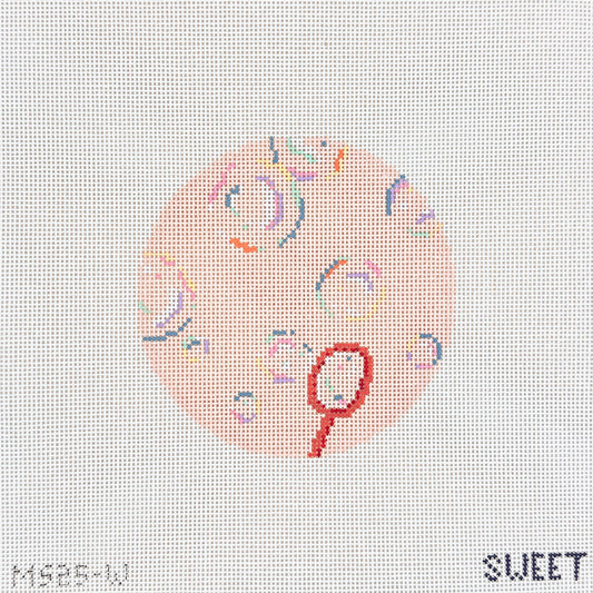 The Gingham Stitchery Kate Woodward Bubble Ornament with Wand Needlepoint Canvas