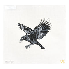 The Gingham Stitchery Kate Woodward Flying Crow Needlepoint Canvas