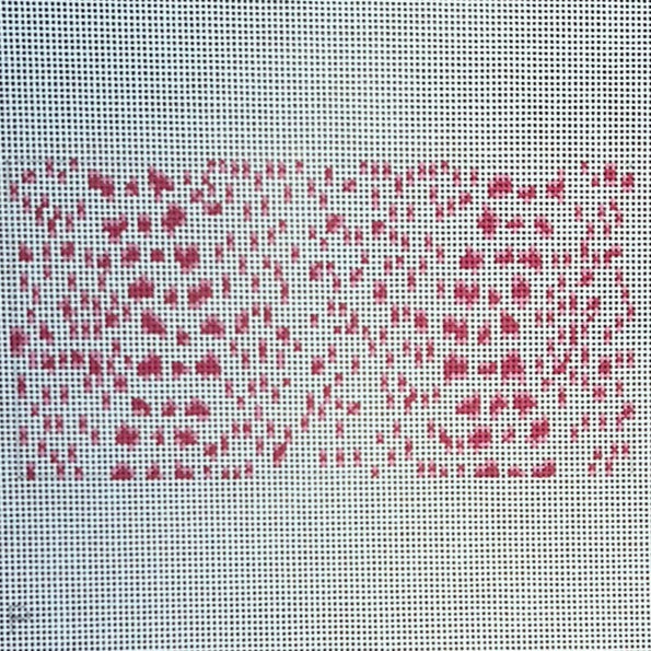 The Gingham Stitchery Kate Woodward French Dots Insert Pink Needlepoint Canvas