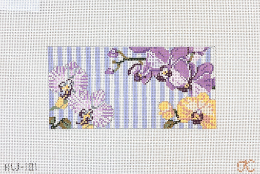The Gingham Stitchery Kate Woodward Orchid Insert Needlepoint Canvas