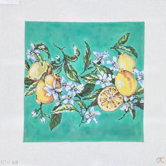 The Gingham Stitchery Lemon Square Needlepoint Canvas