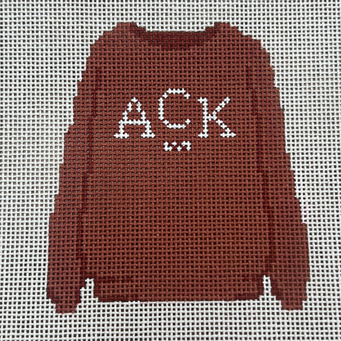 The Gingham Stitchery Maddie Sweet Designs Ack Sweatshirt Red Needlepoint Canvas