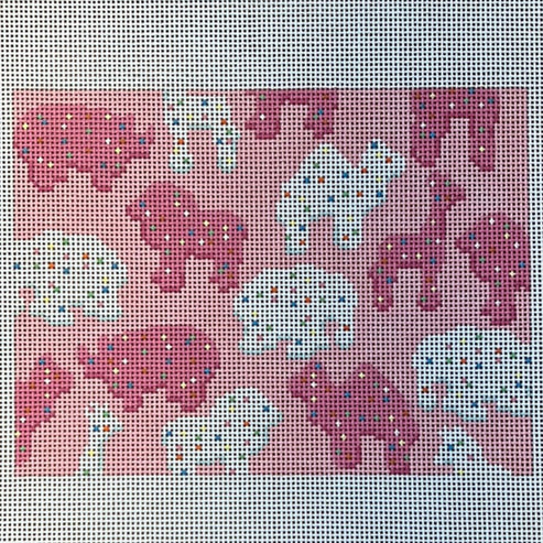 The Gingham Stitchery Maddie Sweet Designs Animal Cracker Clutch Needlepoint Canvas