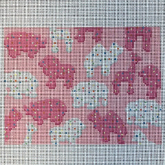 The Gingham Stitchery Maddie Sweet Designs Animal Cracker Clutch Needlepoint Canvas