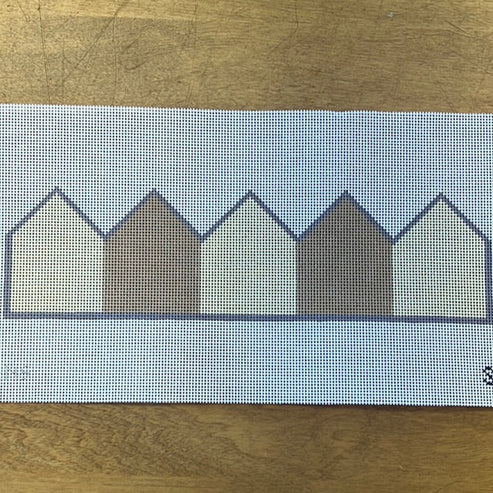 The Gingham Stitchery Maddie Sweet Designs Birthday Crown Neutral Stripe Needlepoint Canvas