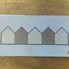 The Gingham Stitchery Maddie Sweet Designs Birthday Crown Neutral Stripe Needlepoint Canvas