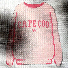 The Gingham Stitchery Maddie Sweet Designs Cape Cod Sweatshirt Pink Needlepoint Canvas