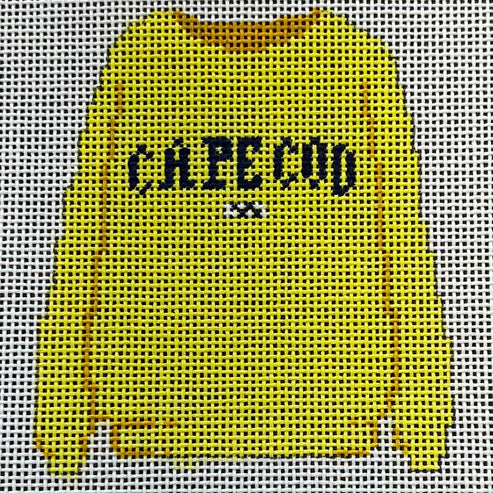 The Gingham Stitchery Maddie Sweet Designs Cape Cod Sweatshirt Yellow Needlepoint Canvas