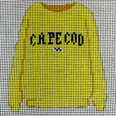 The Gingham Stitchery Maddie Sweet Designs Cape Cod Sweatshirt Yellow Needlepoint Canvas