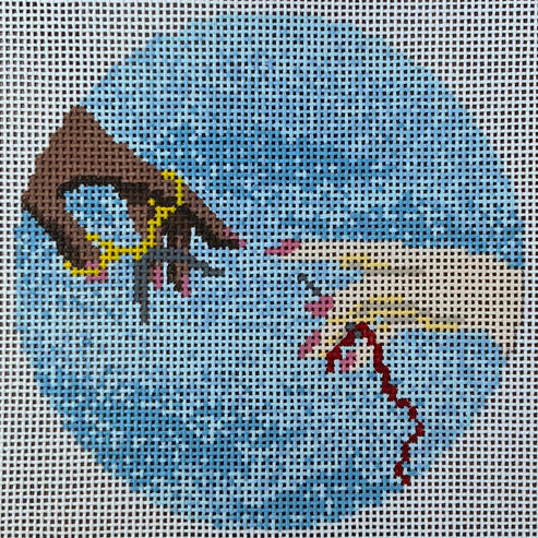 The Gingham Stitchery Maddie Sweet Designs Creation Of A Needlepointer Round Needlepoint Canvas