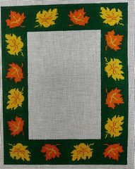 The Gingham Stitchery Maddie Sweet Designs Fall Leaf Frame Needlepoint Canvas