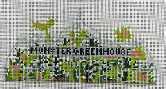 The Gingham Stitchery Maddie Sweet Designs Monster Greenhouse Needlepoint Canvas