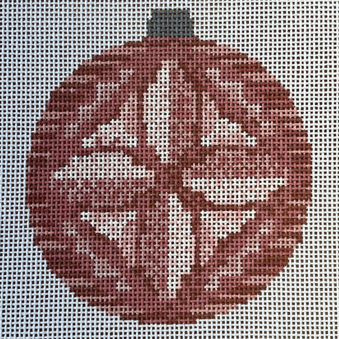 The Gingham Stitchery Maddie Sweet Designs Pink Shiny Brite Ornament Needlepoint Canvas