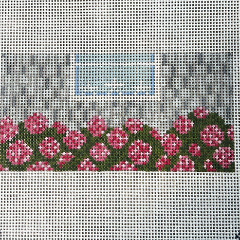 The Gingham Stitchery Maddie Sweet Designs Shingles And Stars Insert Pink Needlepoint Canvas