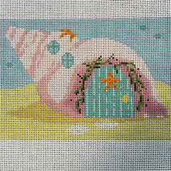 The Gingham Stitchery Maddie Sweet Designs Underwater Village Shell House Needlepoint Canvas