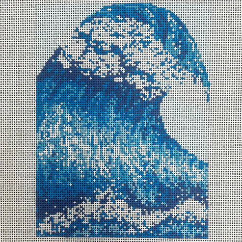 The Gingham Stitchery Maddie Sweet Designs Wave Bookend Tall Needlepoint Canvas