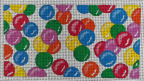 The Gingham Stitchery Maiden Lane Gumballs Insert Needlepoint Canvas