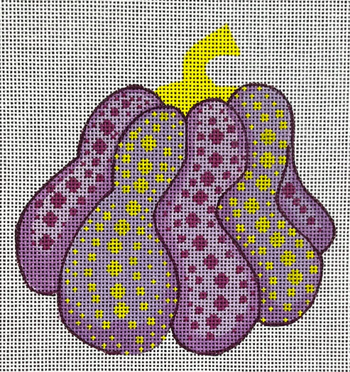 The Gingham Stitchery Maiden Lane Purple Gourd Needlepoint Canvas