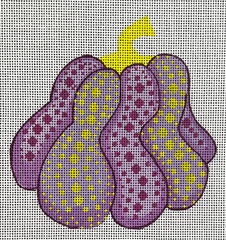 The Gingham Stitchery Maiden Lane Purple Gourd Needlepoint Canvas