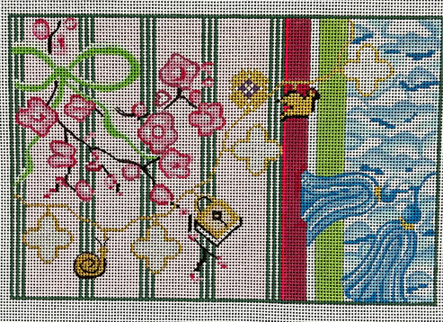 The Gingham Stitchery Maiden Lane Spring Blossom Clutch Needlepoint Canvas