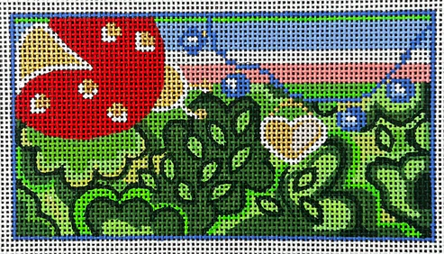 The Gingham Stitchery Maiden Lane Summer Lady Insert Needlepoint Canvas