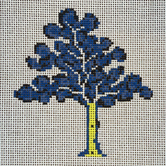 The Gingham Stitchery The Sheffield Collection Blue Willow Deconstructed Apple Tree Needlepoint Canvas